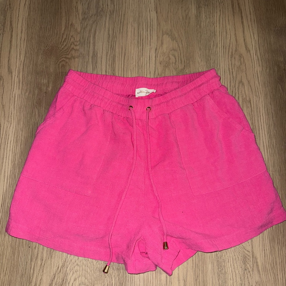 Vibrant‎ Pink High Waist Shorts
